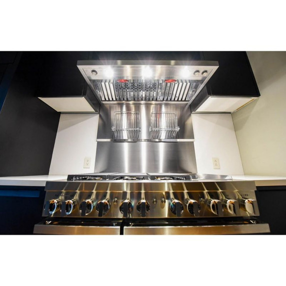 Jennair® NOIR™ 48" Dual-Fuel Professional Range with Chrome-Infused Griddle JDRP548HM