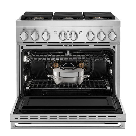 Jennair® 36" NOIR™ Dual-Fuel Professional-Style Range JDRP436HM Jennair® 36" NOIR™ Dual-Fuel Professional-Style Range JDRP436HM