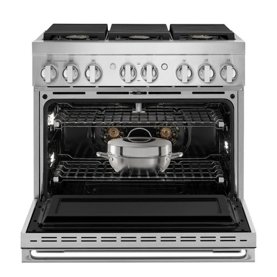 Jennair® 36" NOIR™ Dual-Fuel Professional-Style Range JDRP436HM