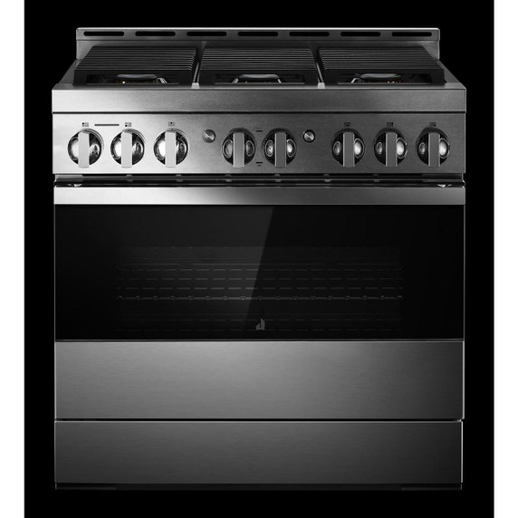 Jennair® 36" NOIR™ Gas Professional-Style Range JGRP436HM