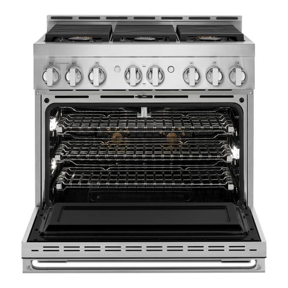 Jennair® 36" NOIR™ Gas Professional-Style Range JGRP436HM