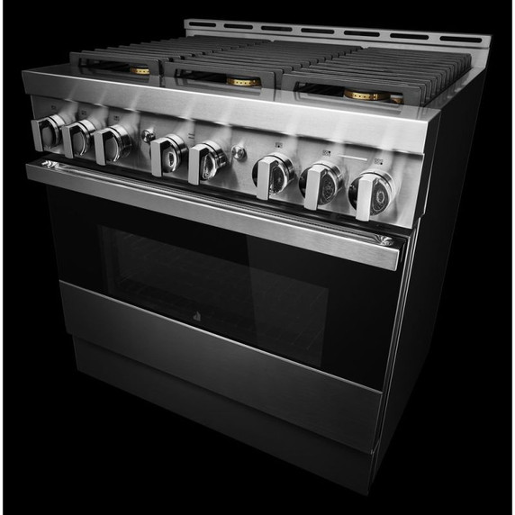 Jennair® 36" NOIR™ Gas Professional-Style Range JGRP436HM
