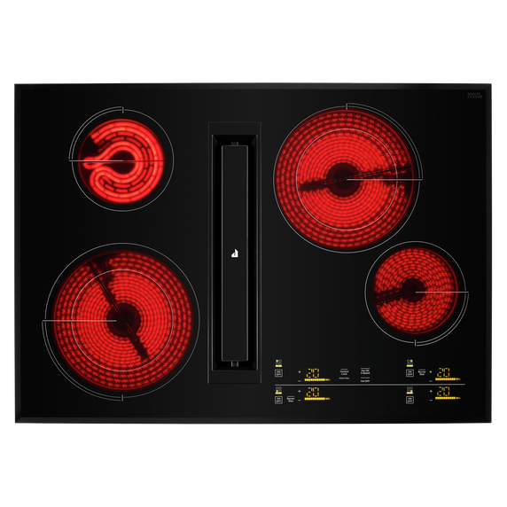 Jennair® 30 Oblivion Glass Electric Radiant Downdraft Cooktop with Tap Touch Controls JED4430KB