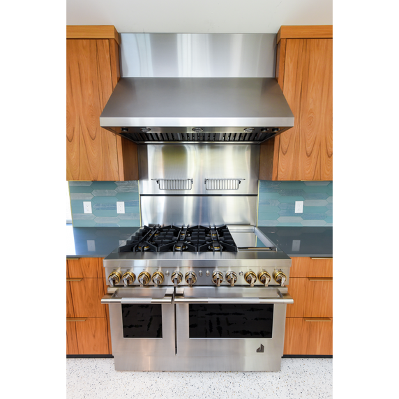 Jennair® RISE™ 48 Dual-Fuel Professional Range with Chrome-Infused Griddle JDRP548HL