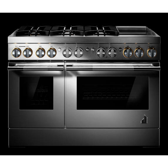 Jennair® RISE™ 48 Dual-Fuel Professional Range with Chrome-Infused Griddle JDRP548HL