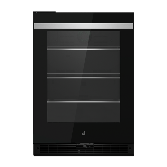 Jennair® 24 NOIR™ Under Counter Glass Door Refrigerator, Left Swing JUGFL242HM