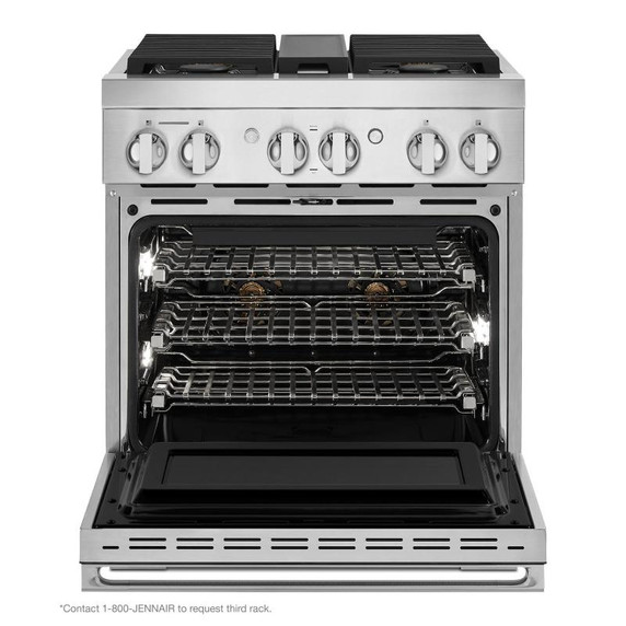Jennair® 30" NOIR™ Dual-Fuel Professional-Style Range JDRP430HM