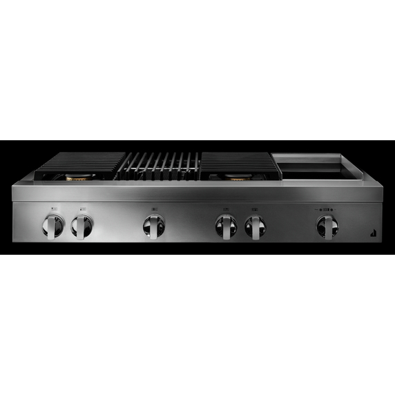 Jennair® NOIR™ 48 Gas Professional-Style Rangetop with Chrome-Infused Griddle and Grill JGCP748HM