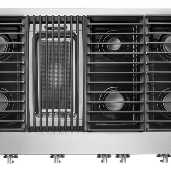 Jennair® NOIR™ 48" Dual-Fuel Professional Range with Gas Grill JDRP648HM