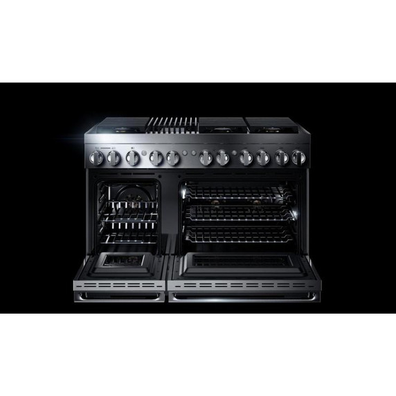 Jennair® NOIR™ 48" Dual-Fuel Professional Range with Gas Grill JDRP648HM