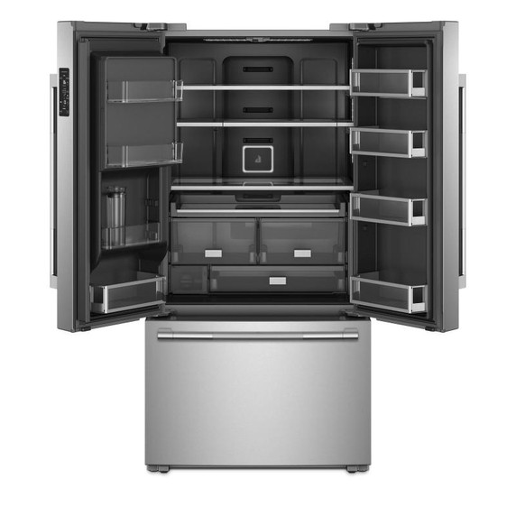 Jennair® RISE™ 72” Counter-Depth French Door Refrigerator with Obsidian Interior JFFCC72EHL