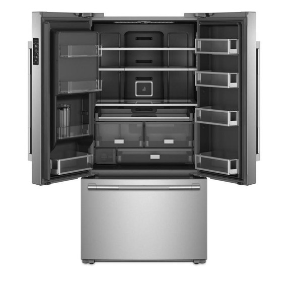 Jennair® RISE™ 72” Counter-Depth French Door Refrigerator with Obsidian Interior JFFCC72EHL