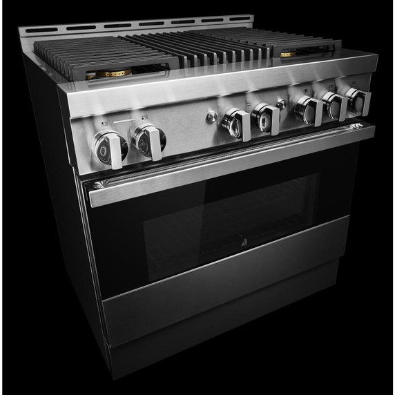 Jennair® 36" NOIR™ Gas Professional-Style Range with Infrared Grill JGRP636HM