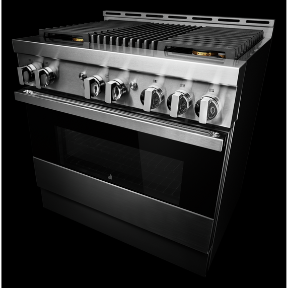 Jennair® NOIR™ 36 Gas Professional-Style Range with Grill JGRP636HM