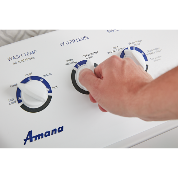 Amana® Large Capacity Top Load Washer with High-Efficiency Agitator NTW4519JW