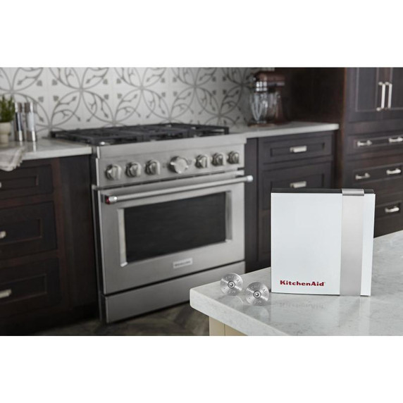 KitchenAid® Commercial-Style Range Handle Medallion Kit, Silver W11368841SI