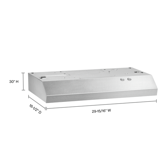 30 Range Hood with Full-Width Grease Filters WVU17UC0JS