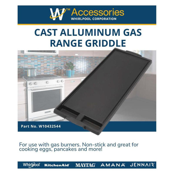 Cast Alluminum Gas Range Griddle W10432544 Cast Alluminum Gas Range Griddle W10432544