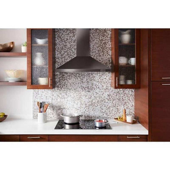 Whirlpool® 36" Contemporary Black  Stainless Wall Mount Range Hood WVW53UC6HV