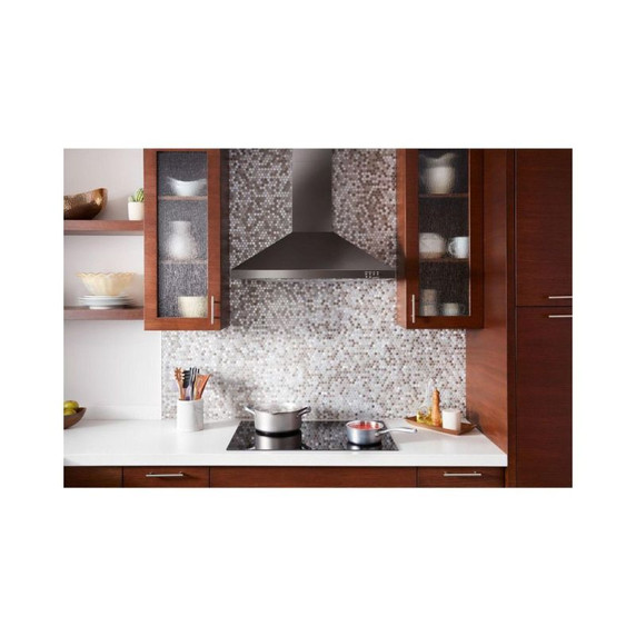 Whirlpool® 36" Contemporary Black Stainless Wall Mount Range Hood WVW53UC6HV