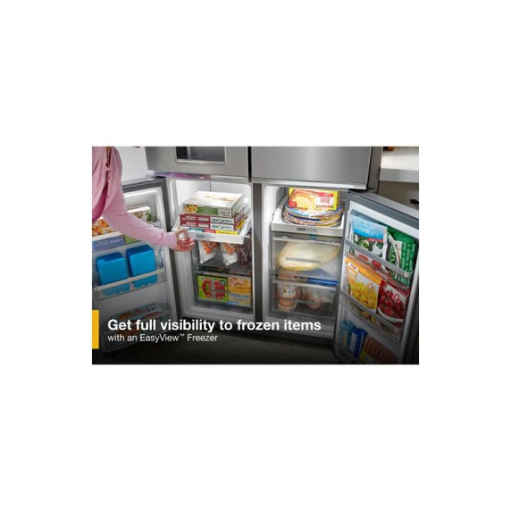 Whirlpool® 36-Inch Counter Depth 4 Door Refrigerator with Ice Maker in Door WRQC7836RZ