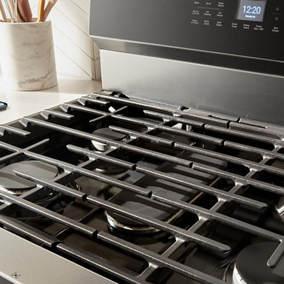 Whirlpool® 30-inch Smart Gas Range with True Convection, Steam/Self Cleaning, Rapid Preheat 5.3 CuFt Capacity WFGS7530RZ