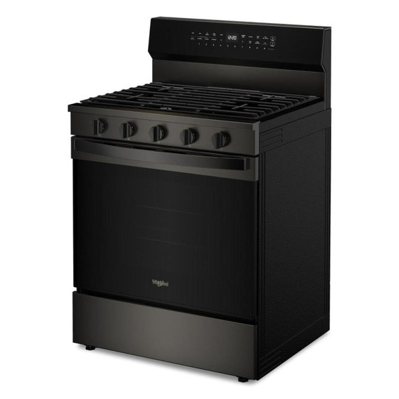 Whirlpool® 30-inch Smart Gas Range with True Convection, Steam/Self Cleaning, Rapid Preheat 5.3 CuFt Capacity WFGS7530RV
