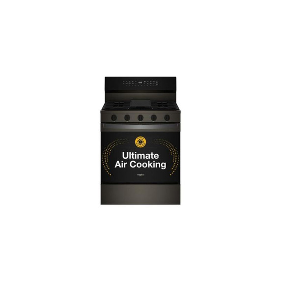 Whirlpool® 30-inch Smart Gas Range with True Convection, Steam/Self Cleaning, Rapid Preheat 5.3 CuFt Capacity WFGS7530RV