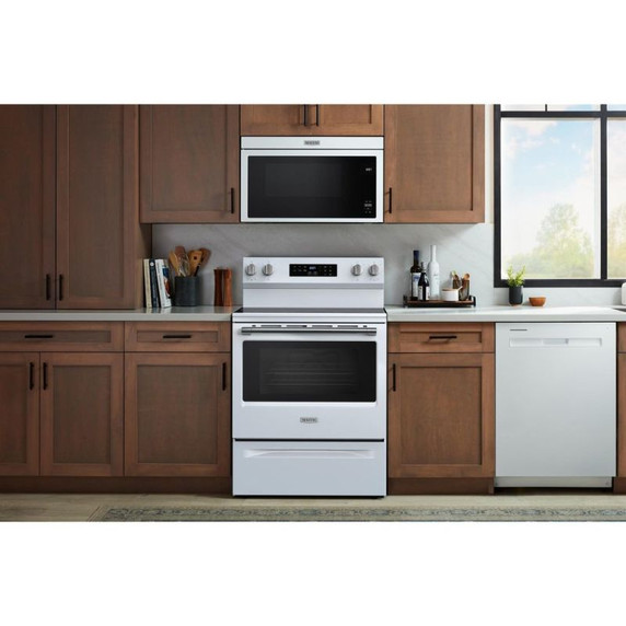 Maytag® 30-Inch Convection Electric Range With No Preheat Air Fry and Air Baking - 5.3 Cu. Ft. YMFES6030RW