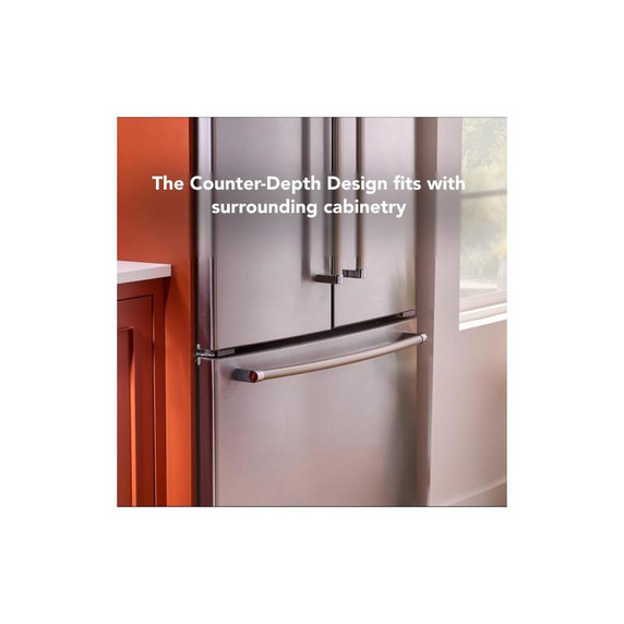 Kitchenaid® 20 cu. ft. 36-Inch Width Counter-Depth French Door Refrigerator with Interior Dispense KRFC136RPS Kitchenaid® 20 cu. ft. 36-Inch Width Counter-Depth French Door Refrigerator with Interior Dispense KRFC136RPS