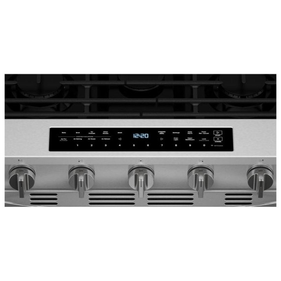Whirlpool® 30-inch Smart Slide In Gas Range with True Convection, No Preheat Air Fry, Steam/Self Clean and High Speed Preheat WSGS7530RZ