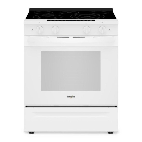 Whirlpool® 30-inch Smart Slide in Electric Range with True Convection, No Preheat Air Fry, WipeClean™ Coating, Steam/Self Clean and High Speed Preheat YWSES7530RW
