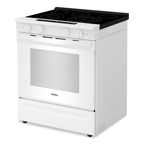Whirlpool® 30-inch Smart Slide in Electric Range with True Convection, No Preheat Air Fry, WipeClean™ Coating, Steam/Self Clean and High Speed Preheat YWSES7530RW