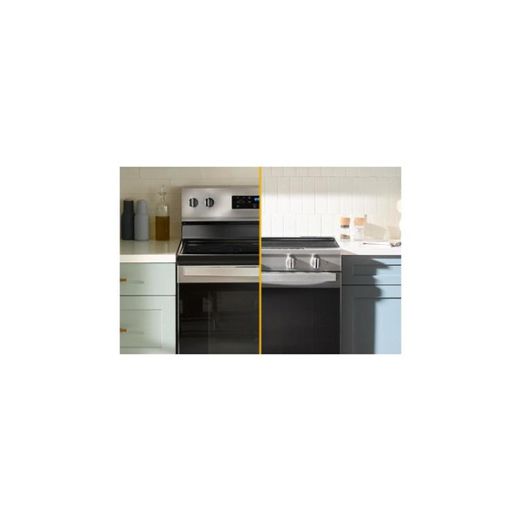 Whirlpool® 30-inch Smart Slide in Electric Range with True Convection, No Preheat Air Fry, WipeClean™ Coating, Steam/Self Clean and High Speed Preheat YWSES7530RW