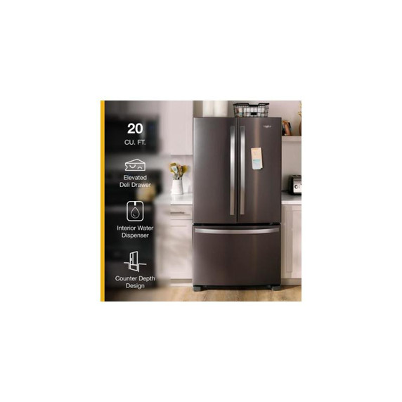 Whirlpool® 36-Inch Wide Counter-Depth French Door Bottom Mount Refrigerator - 20 cu. ft. WRFC2036RV