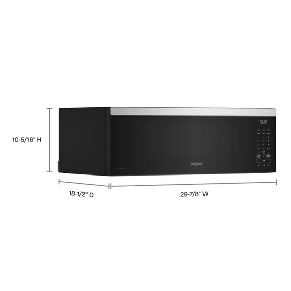 Whirlpool® 1.1 cu. ft. Smart Low Profile Microwave Hood Combination with 450 CRM 4-Speed Venting YWMML5530RZ
