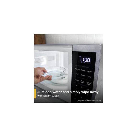 Whirlpool® 0.9 cu. ft. Stainless Steel Countertop Microwave With Steam Clean - 900 watt WMCS3019RS