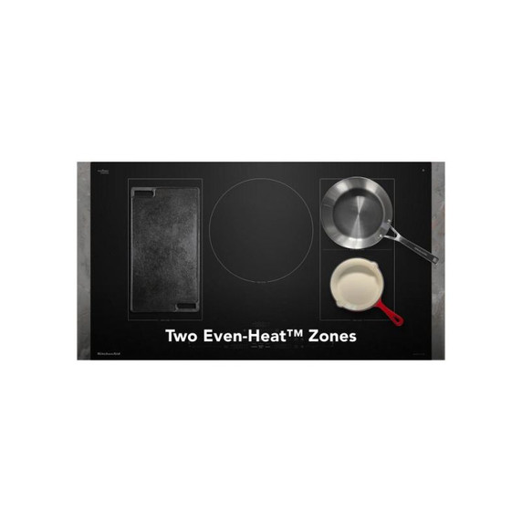 Kitchenaid® 36" Temp Cook™ Induction Cooktop with 5 Cooking Zones KCIT736SBL