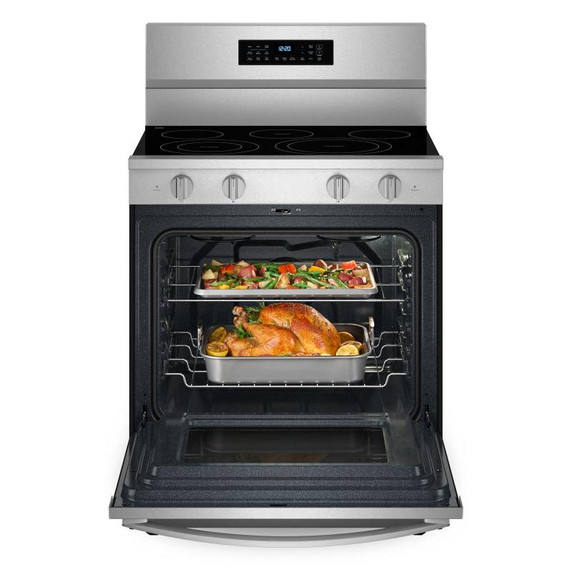 Whirlpool® 30-Inch Electric Range with Air Cooking Technology and No Preheat Air Fry YWFES7030SZ Whirlpool® 30-Inch Electric Range with Air Cooking Technology and No Preheat Air Fry YWFES7030SZ