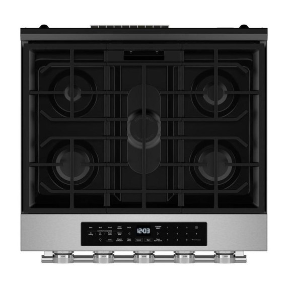 Kitchenaid® 5.0 Cu. Ft. Smart Slide-in Gas Range with Convection Cooking Modes and 2-in-1 Burner KSGS530SPS
