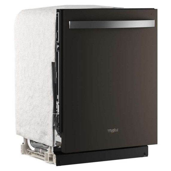 Whirlpool® 24-Inch Dishwasher with Total Coverage Wash Action and Auto Open Air Dry in Fingerprint Resistant Black Stainless WDTS8024SV