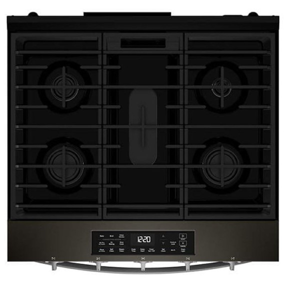 Whirlpool® 30-inch Gas Smart Range with Fan Convection Air Cooking Technology WSGS5030SV
