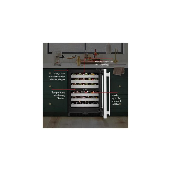 Kitchenaid® 24" Panel-Ready Undercounter Wine Cellar KUWL324SPA