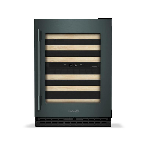 Kitchenaid® 24" Undercounter Wine Cellar with Full-Extension Wood-Front Racks KUWR524SJP Kitchenaid® 24" Undercounter Wine Cellar with Full-Extension Wood-Front Racks KUWR524SJP