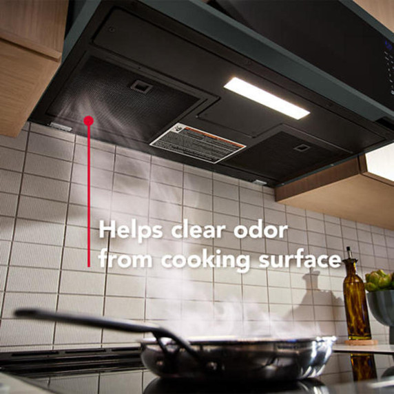Kitchenaid® Smart Low Profile Microwave Hood Combination with Dual Fan Ventilation YKMML550RJP