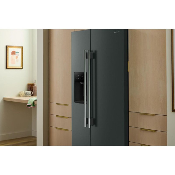 Kitchenaid® 20.8 Cu. Ft. Counter-Depth Side-by-Side Refrigerator with Exterior Ice and Water Dispenser in Junipe KRSC536RJP