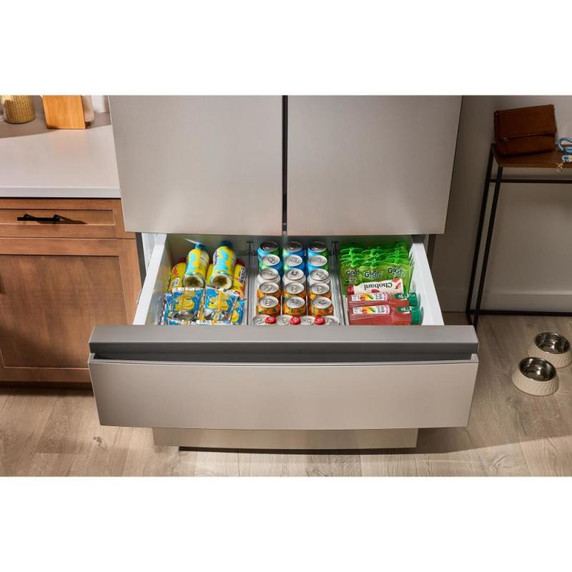 Whirlpool® 30 Cu. Ft. Family-Sized Capacity French door refrigerator with Flexible Tempearture Drawer WRMF3336SW