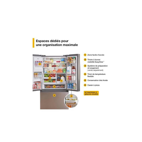 Whirlpool® 36-inch Wide True Counter Depth 3-Door French Door Refrigerator - 23.4 cu. ft. WRFC5036RZ