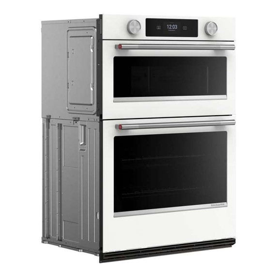 Kitchenaid® 30-inch Smart Electric Combo Wall Oven with Assisted Cooking Modes - White KOEC730SWH