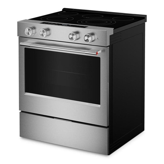 Kitchenaid® 5.3 Cu. Ft. Smart Slide-in Electric Range with Convection Cooking Modes and Steam Bake Mode YKSES430SPS